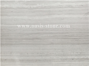 China White Wood Grain Marble Tiles,White Marble