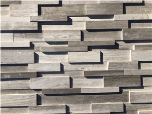 Grey 3D Marble Culture Ledge Stone Wall Cladding