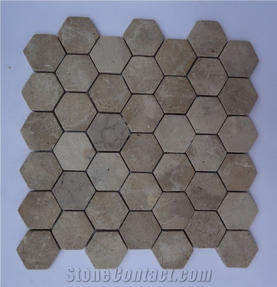 Hexagon Marble Mosaic Tile