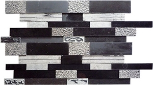 China Mongolia Black Brick Harmmered,Mosaic Tiles