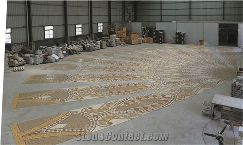 Dubai Mosque Project Indus Gold Marble Mosaic
