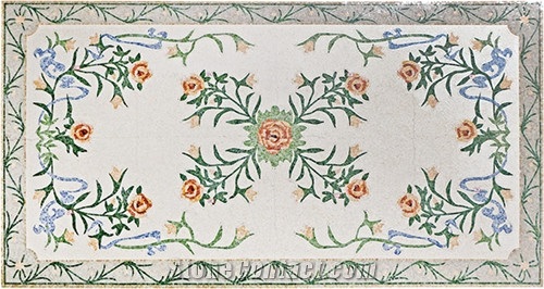 European Style Flowers and Leaves for Carpet Floor Waterjet Medallions