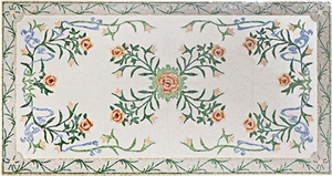 European Style Flowers and Leaves for Carpet Floor Waterjet Medallions