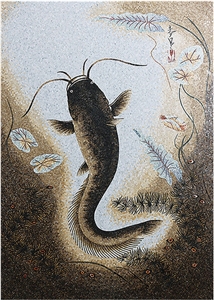 Fish in the River for Restaurant Wall Background