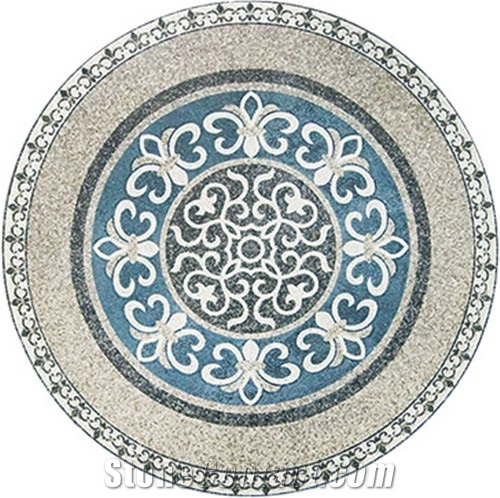 Iran Light Emperador Round Marble Medllion Tile