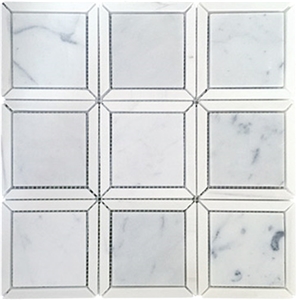 Italy Thassos Bianco Carrara White Marble Mosaic Tile