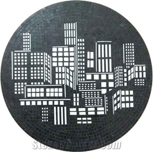 Night City Medallion Design Mosaic Pattern