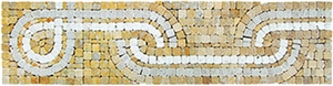 Turkey Antique Beige Marble Mosaic Borders
