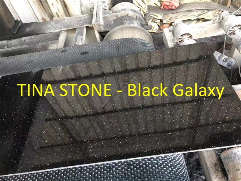 Black Galaxy Granite Slabs for Floor & Countertop