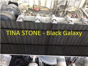 Black Galaxy Granite Slabs for Floor & Countertop