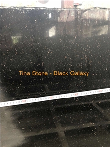 Black Galaxy(Kim Sa) Granite Polished Tiled Slabs