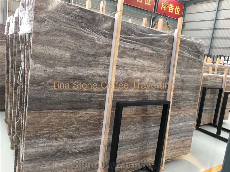 Coffee Travertine Tiles Slabs Building Covering
