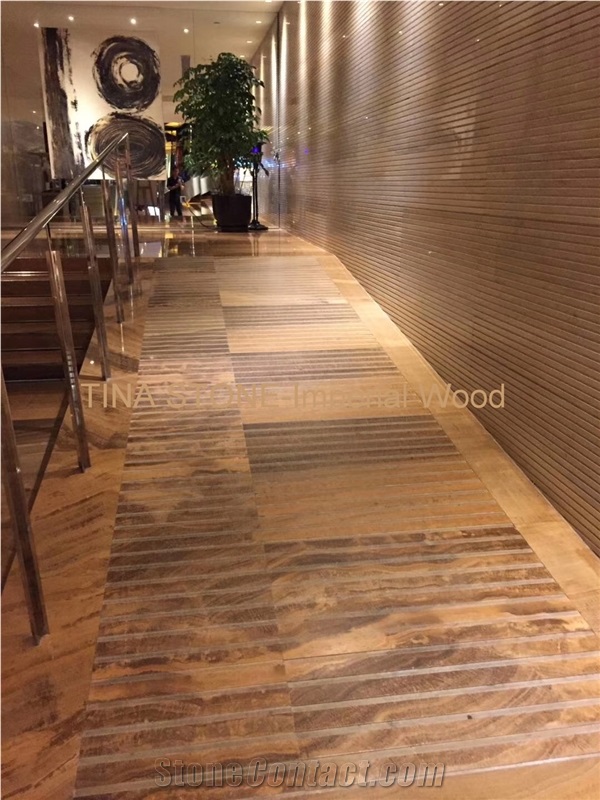 Imperial Wood Marble Tiles Slabs Building Covering