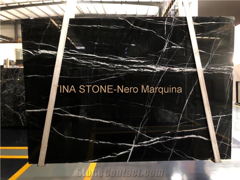 Nero Marquina Marble Tiles Slabs Wall Covering
