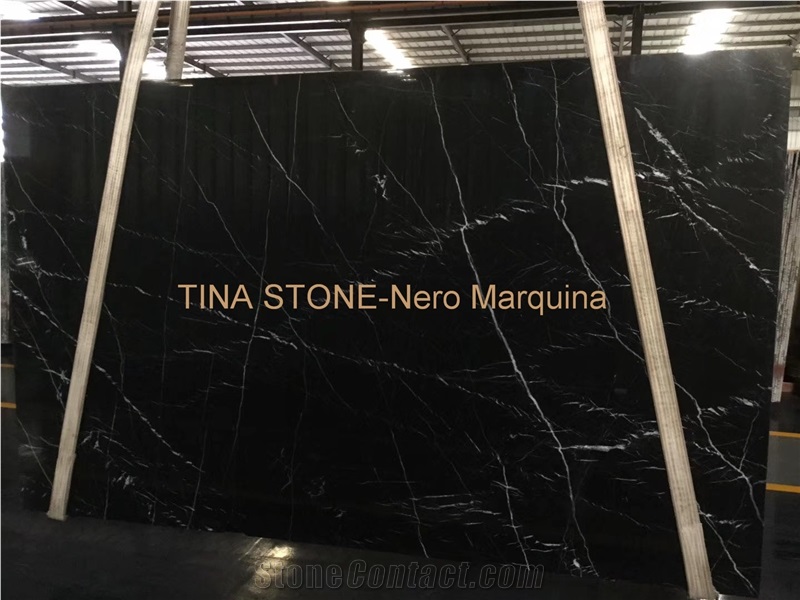 Nero Marquina Marble Tiles Slabs Wall Covering