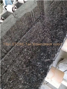 Tan Brown Balck Color Granite Tiles Slabs