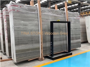 Wooden Grey Marble Tiles Slabs Building Covering