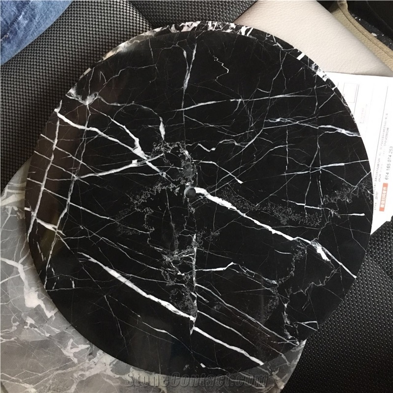 Black Marquina Nero Marble Table Tops