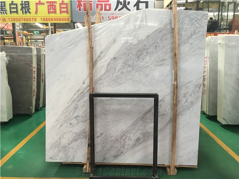 China Volakas Marble Slab, Crystal White Bianco