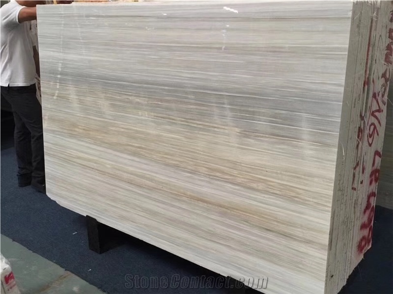 Iceland Wood Vein White Marble Slabs for Tiles