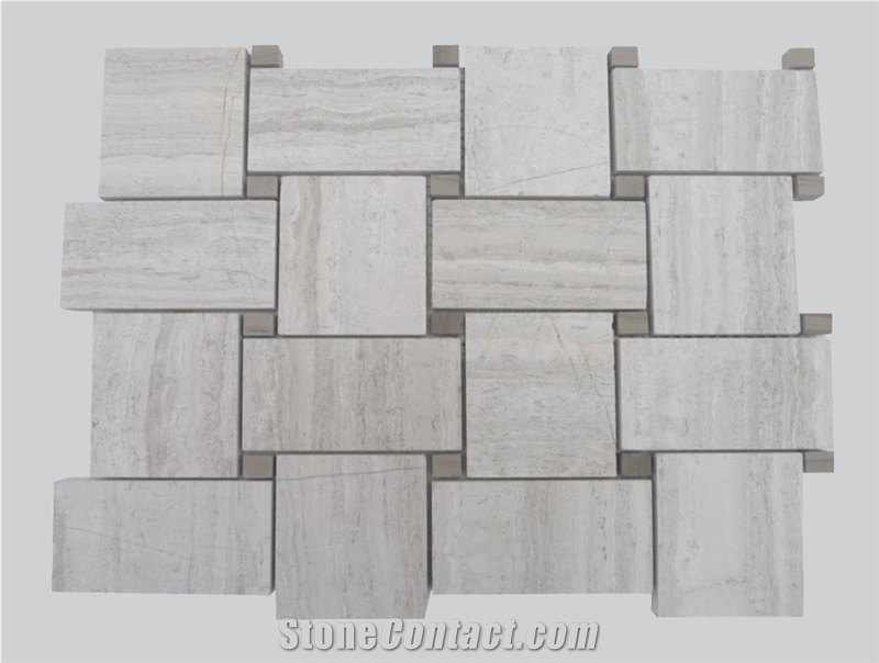 Mosaico Wood Crema Marble,Marble Mosaic Tiles