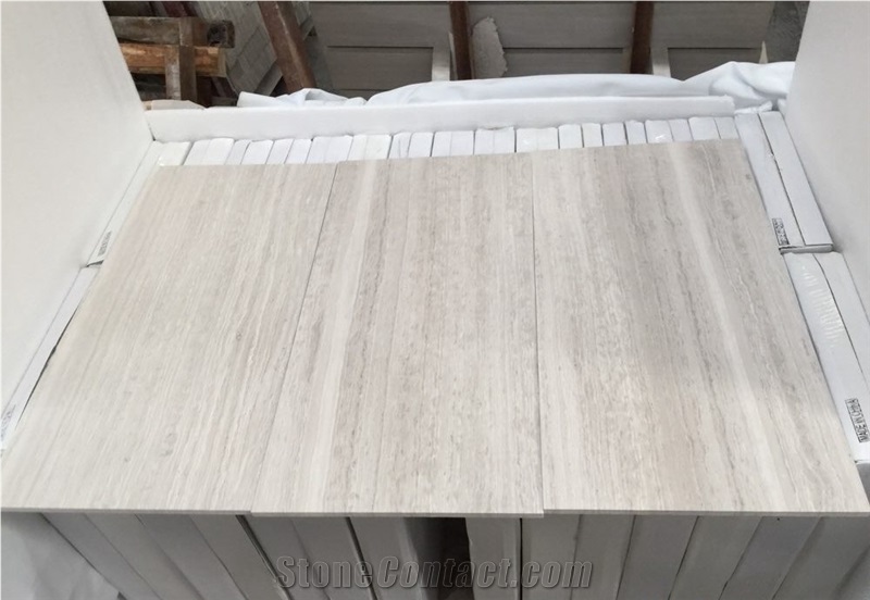 Silver Serpeggiante White Wood Grain Marble Slabs