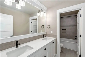 White Nano Bathroom Countertop, Vanity Top