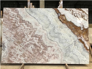 Yellow White Brown Marble