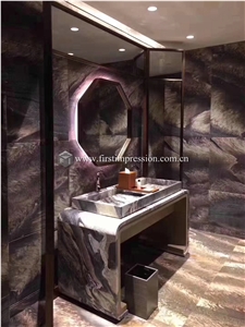 Cheap Landscape Purple Marble for Wall Tiles