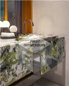 Cheap White Beauty,Ice Connect Marble Bathroom Countertop, Vanity Top