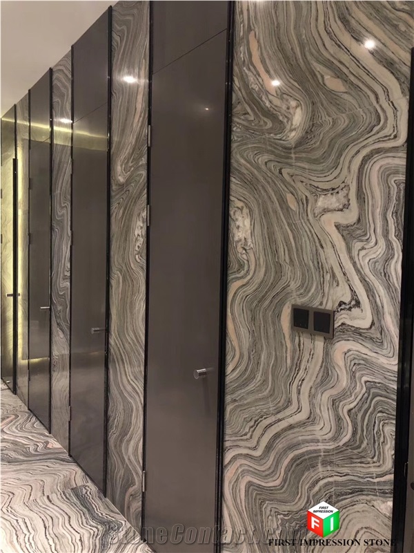 China Luxury Water Cloudy Grey Marble Slabs&Tiles
