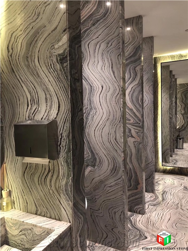 Hot Water Cloudy Grey Marble Slabs&Tiles for Wall