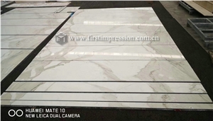 Italy Calacatta Gold White Marble Slabs for Floor