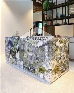 White Beauty Green Mable,Ice Connect Marble Slabs