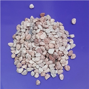 Natural Pebble Stone Pink Color for Decorative