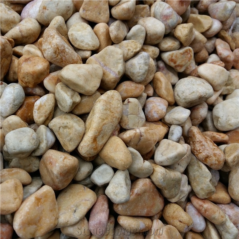Natural Yellow Pebble Stone for Decorative
