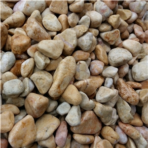 Yellow Color Pebble Stone for Landscaping Stone