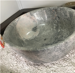 Athena Grey Marble Bathtub Accept Customization