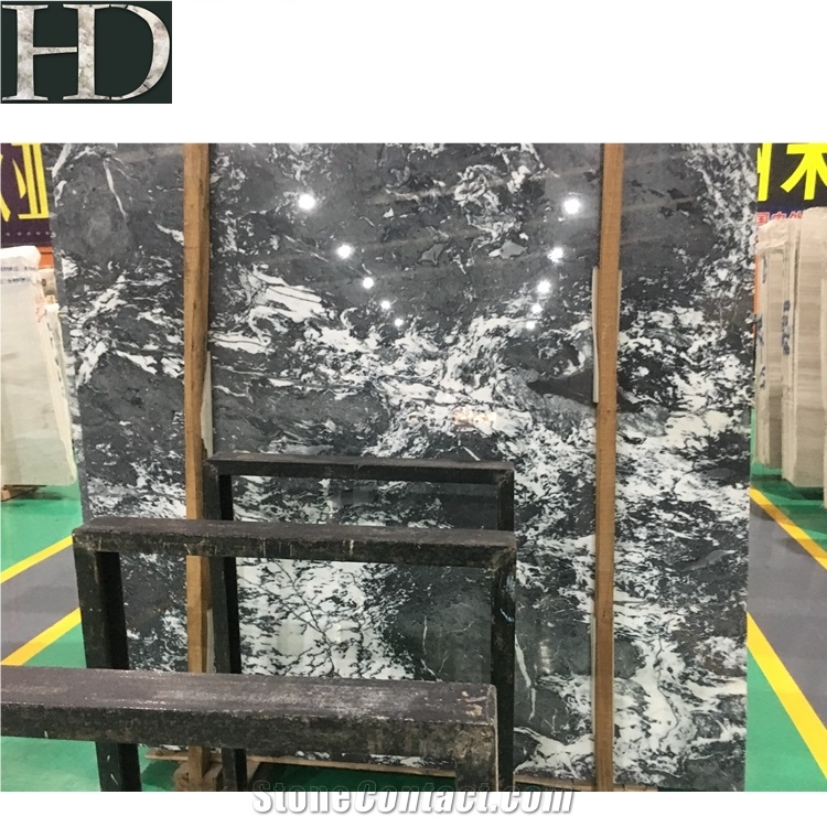 Chinese Light Grey and White Marble Slabs Tiles