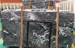 Chinese Light Grey and White Marble Slabs Tiles