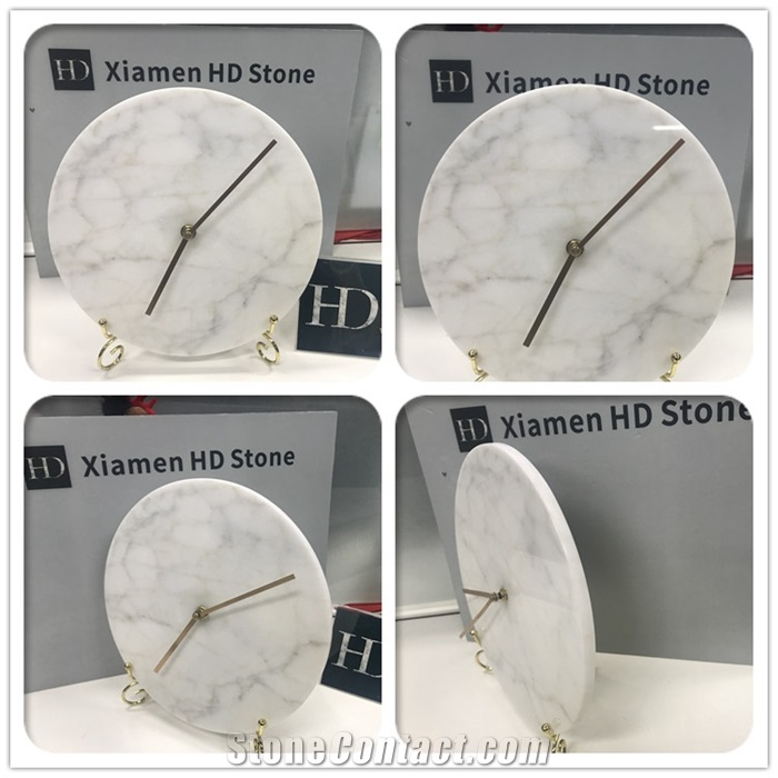 Chinese Marble Clock Artware Customize Cafts