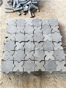 Cross with Star Handmade Terracotta Floor Tile