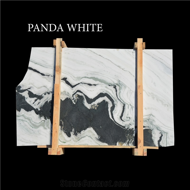 Panda White, Black and White Marble Slabs
