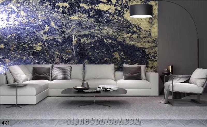 Bolivian Blue Marble Azul Stone Wall Cladding Tile