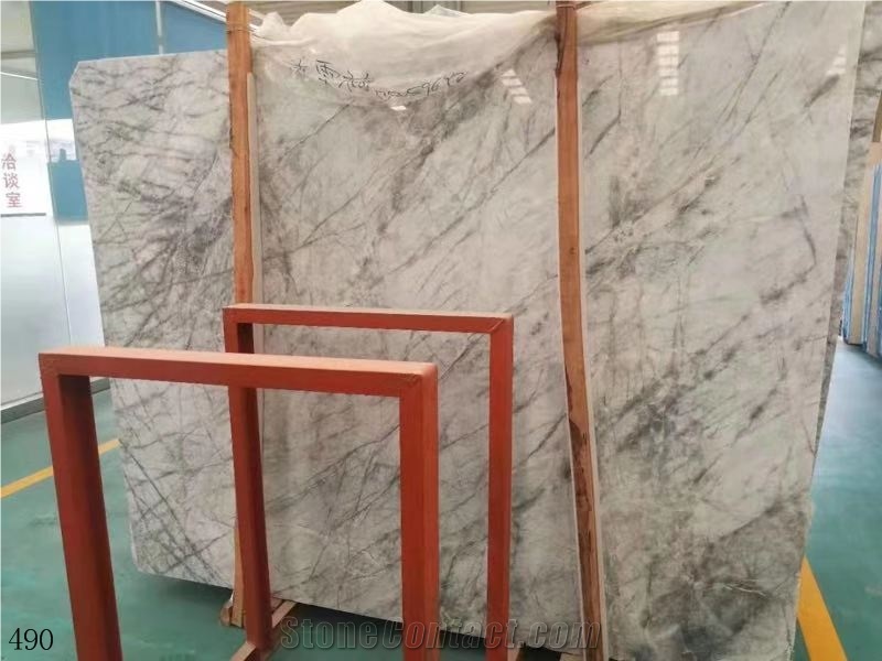 Cold River Winter River Snow Marble White Slabs
