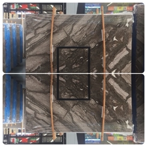 Bookmatch Chinese Brown Marble Slabs