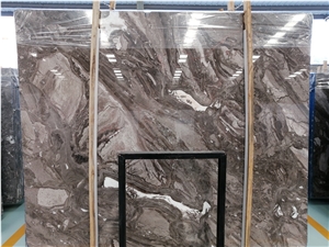 Bookmatch Chinese Brown Marble Slabs