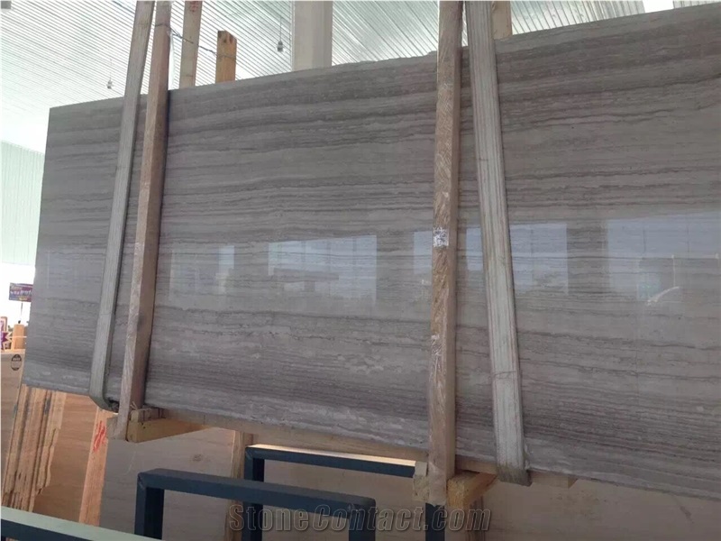 China Serpegiante Grey Wood Grain Marble