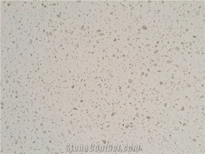 Jade Spot Iced White Quartz Slab Surface