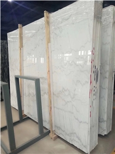Mugla White Grey Imperial Marble Slabs and Tiles
